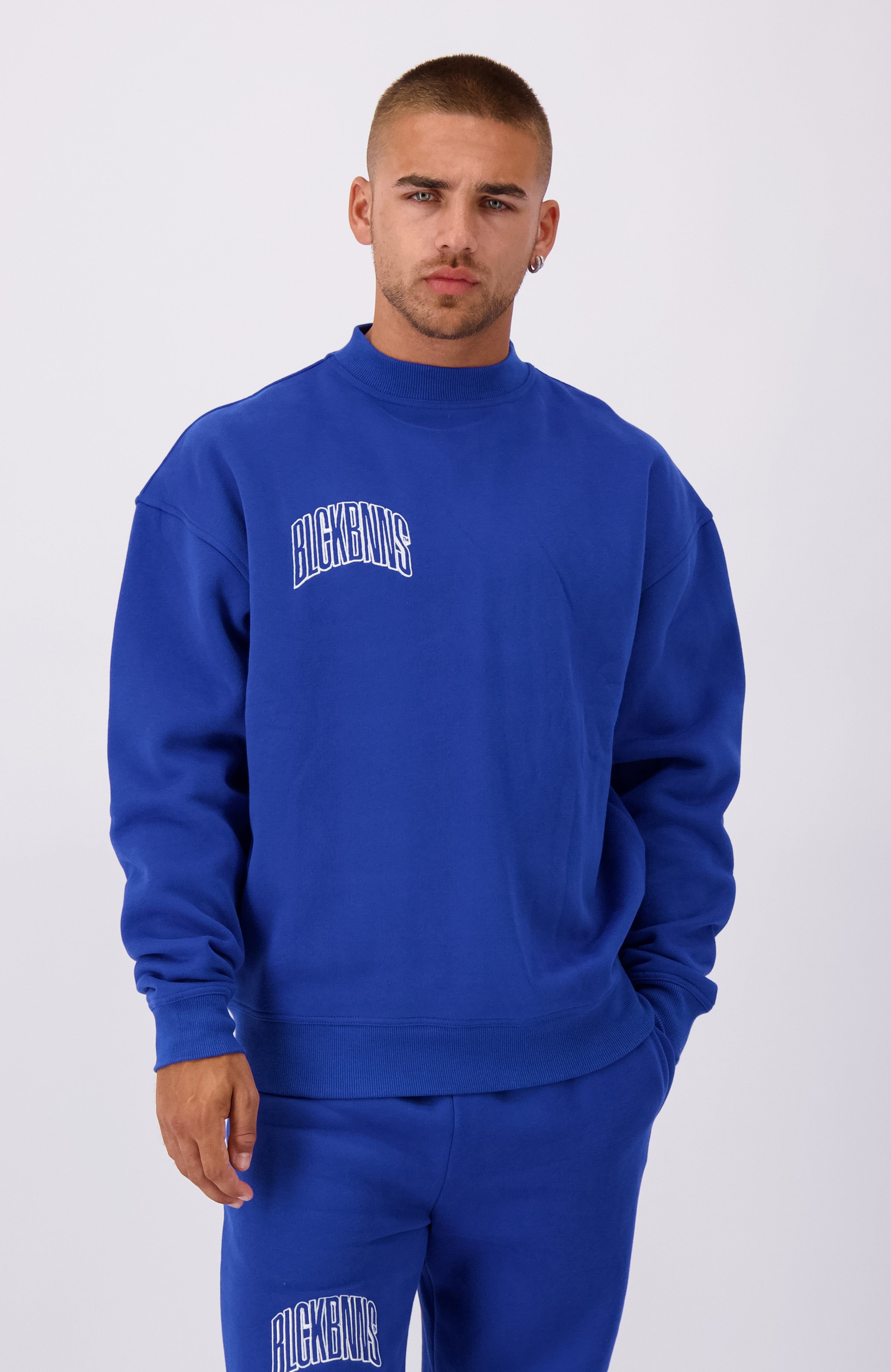 EMBROIDERED ARCH SWEATSUIT | Blue