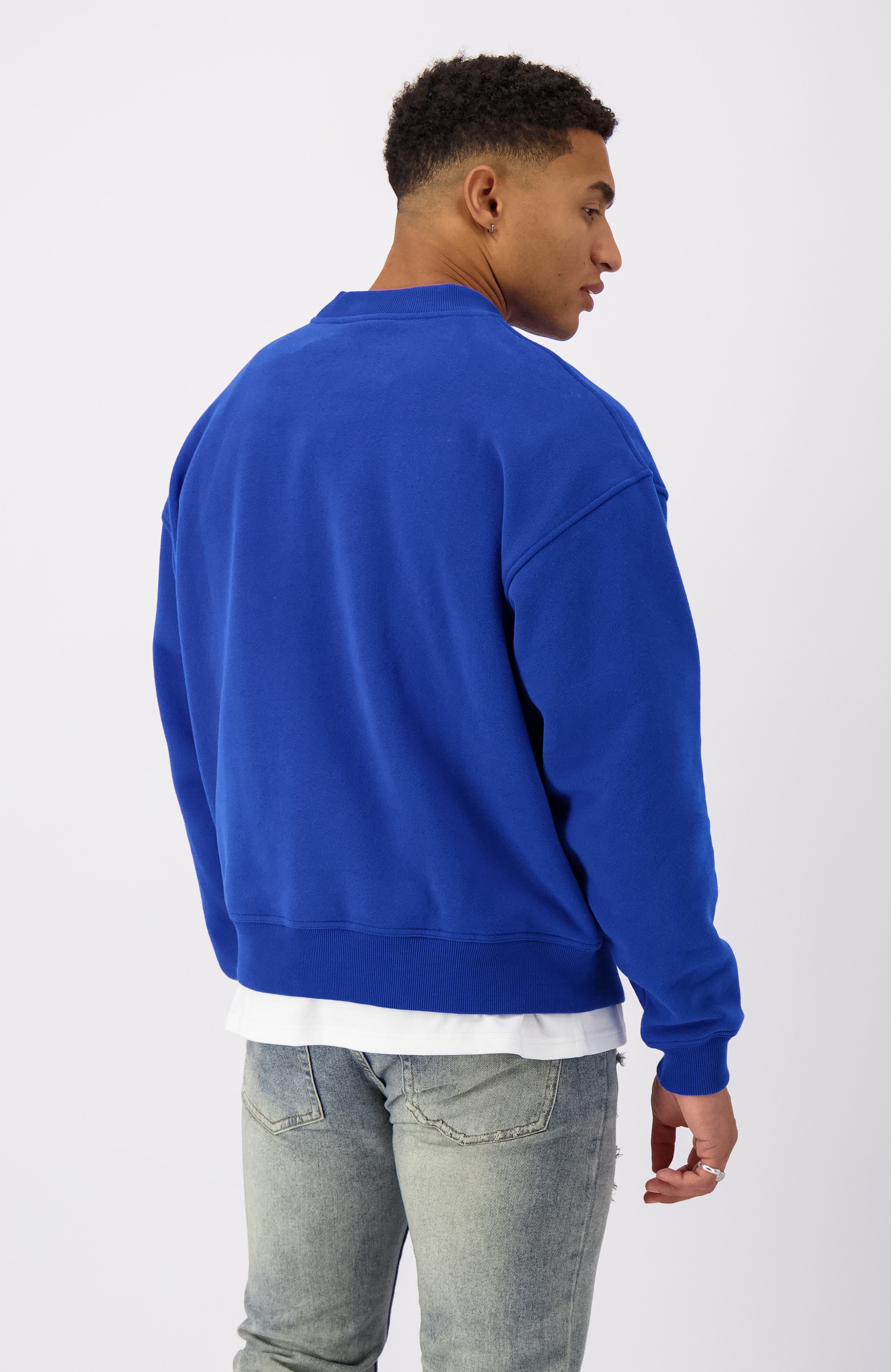 EMBROIDERED ARCH CREWNECK | Blue