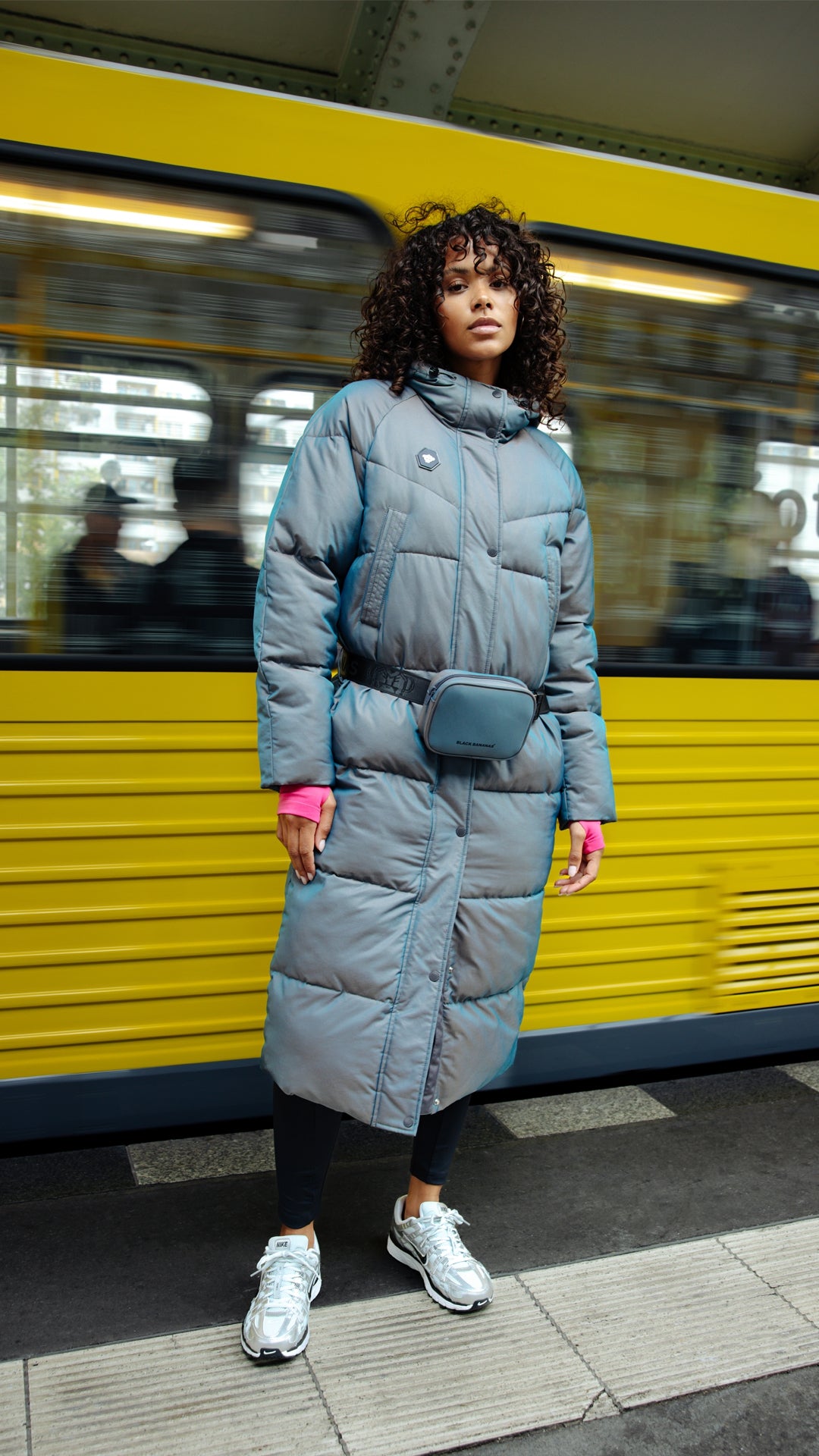 BELTED PUFFER COAT | Grey