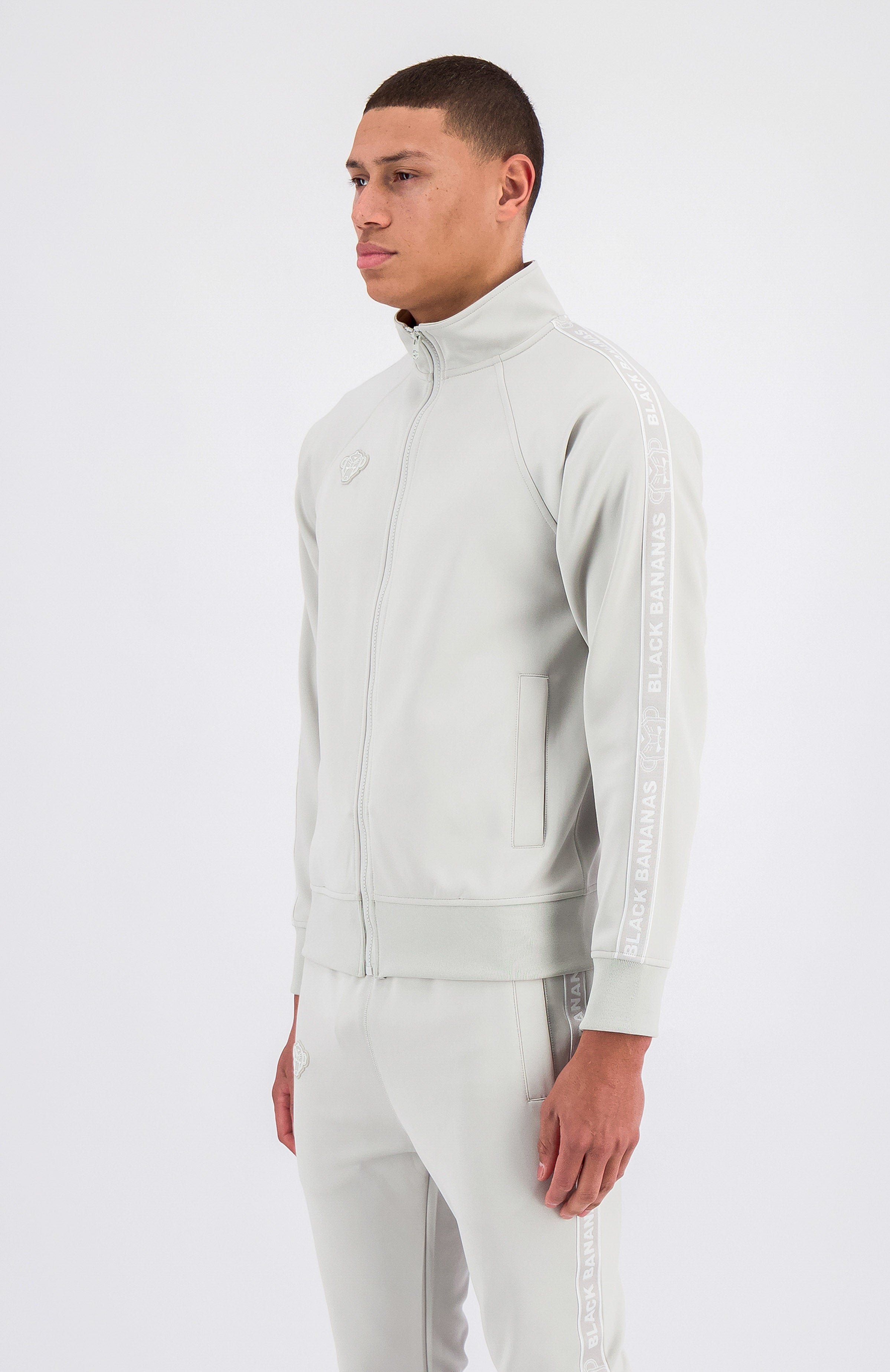 TAPED TRACKTOP | Light Grey