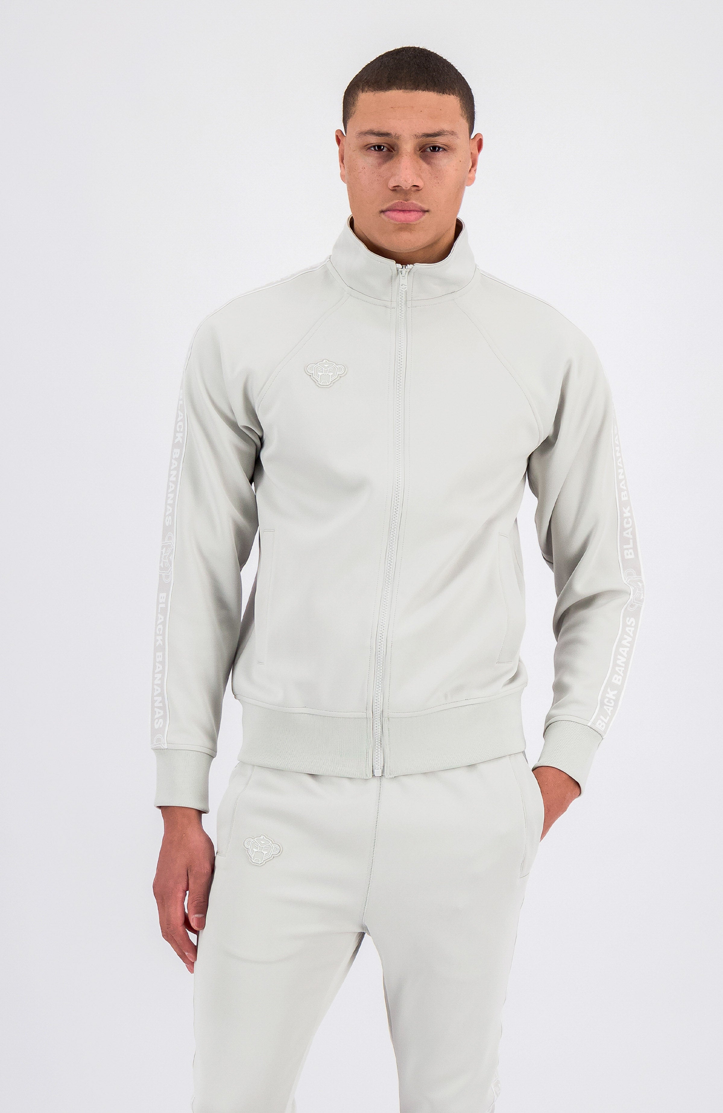 TAPED TRACKTOP | Light Grey